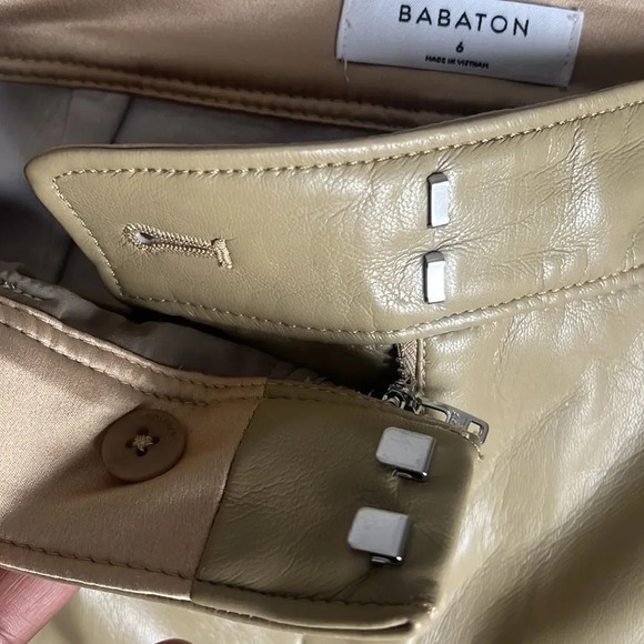 Aritzia Babaton Command Cropped Pant taupe beige - Picture 9 of 16
